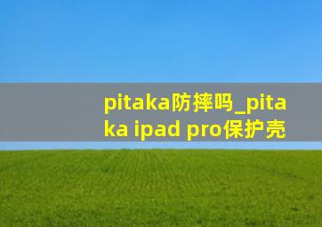 pitaka防摔吗_pitaka ipad pro保护壳